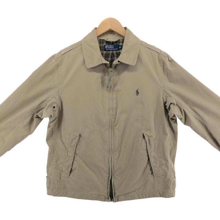 POLO by Ralph Lauren Swing Top Sports Jacket Men's M Check Pattern Liner Double cotton Beige type Vintage Second Hand