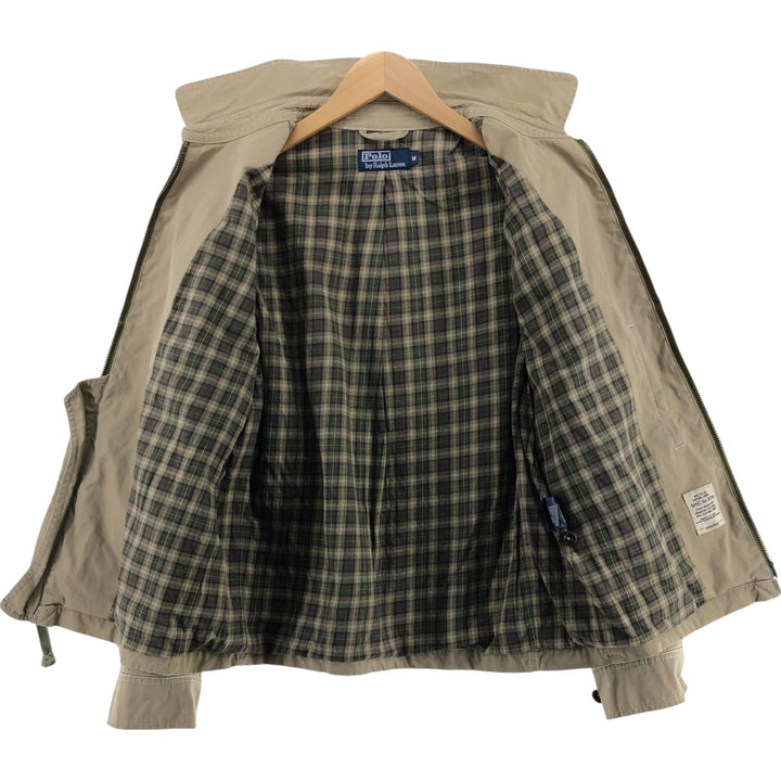 POLO by Ralph Lauren Swing Top Sports Jacket Men's M Check Pattern Liner Double cotton Beige type Vintage Second Hand