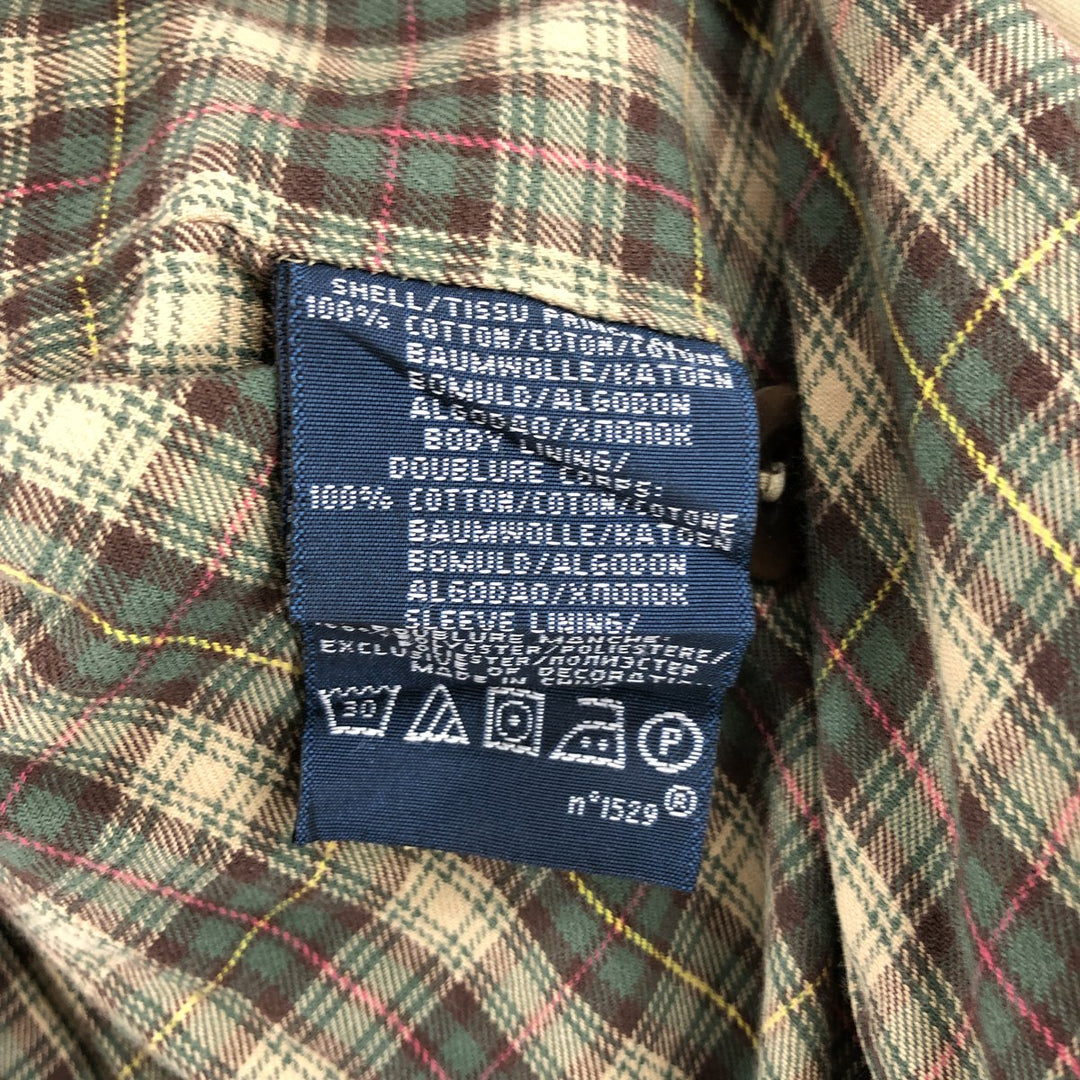 POLO by Ralph Lauren Swing Top Sports Jacket Men's M Check Pattern Liner Double cotton Beige type Vintage Second Hand