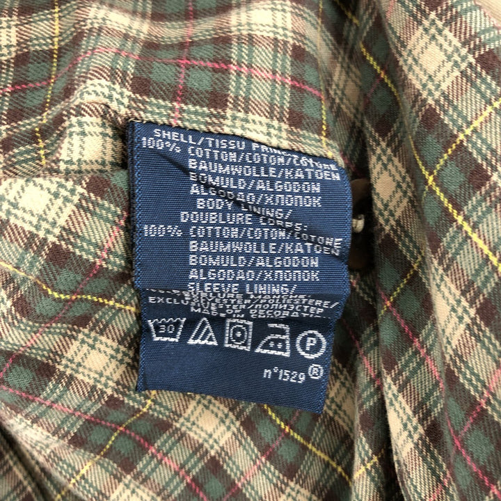 POLO by Ralph Lauren Swing Top Sports Jacket Men's M Check Pattern Liner Double cotton Beige type Vintage Second Hand