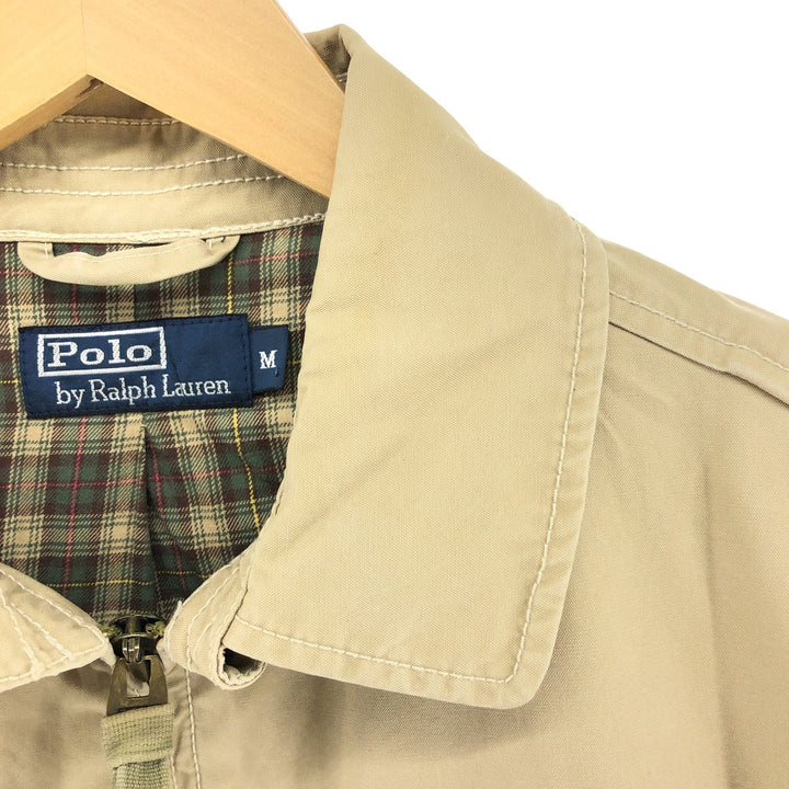 POLO by Ralph Lauren Swing Top Sports Jacket Men's M Check Pattern Liner Double cotton Beige type Vintage Second Hand