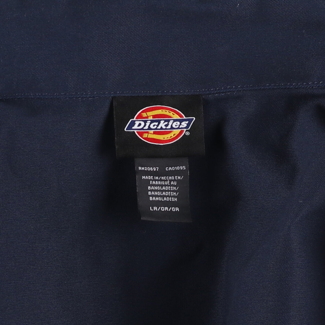 Dickies Dog Pattern Back Print Work Jacket Men's Size L polyester navy blue type Vintage Second Hand