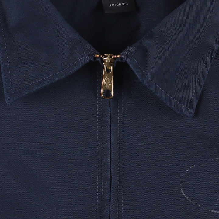 Dickies Dog Pattern Back Print Work Jacket Men's Size L polyester navy blue type Vintage Second Hand