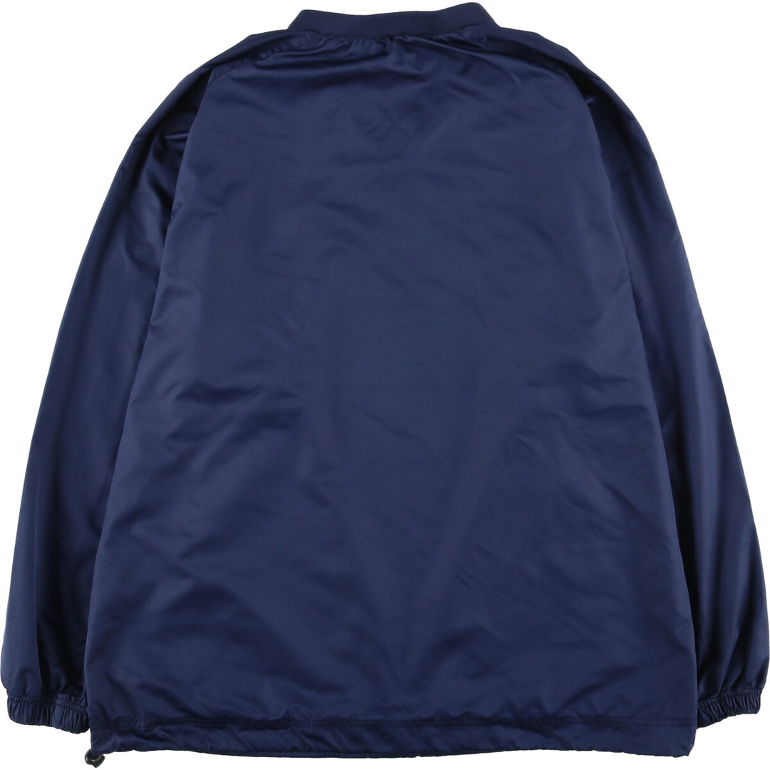 00'S Nike NIKE TEAM College V-neck warm-up pullover, men's size L polyester navy blue type Vintage Second Hand