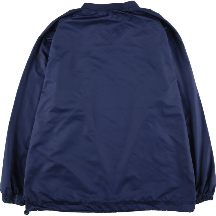 00'S Nike NIKE TEAM College V-neck warm-up pullover, men's size L polyester navy blue type Vintage Second Hand