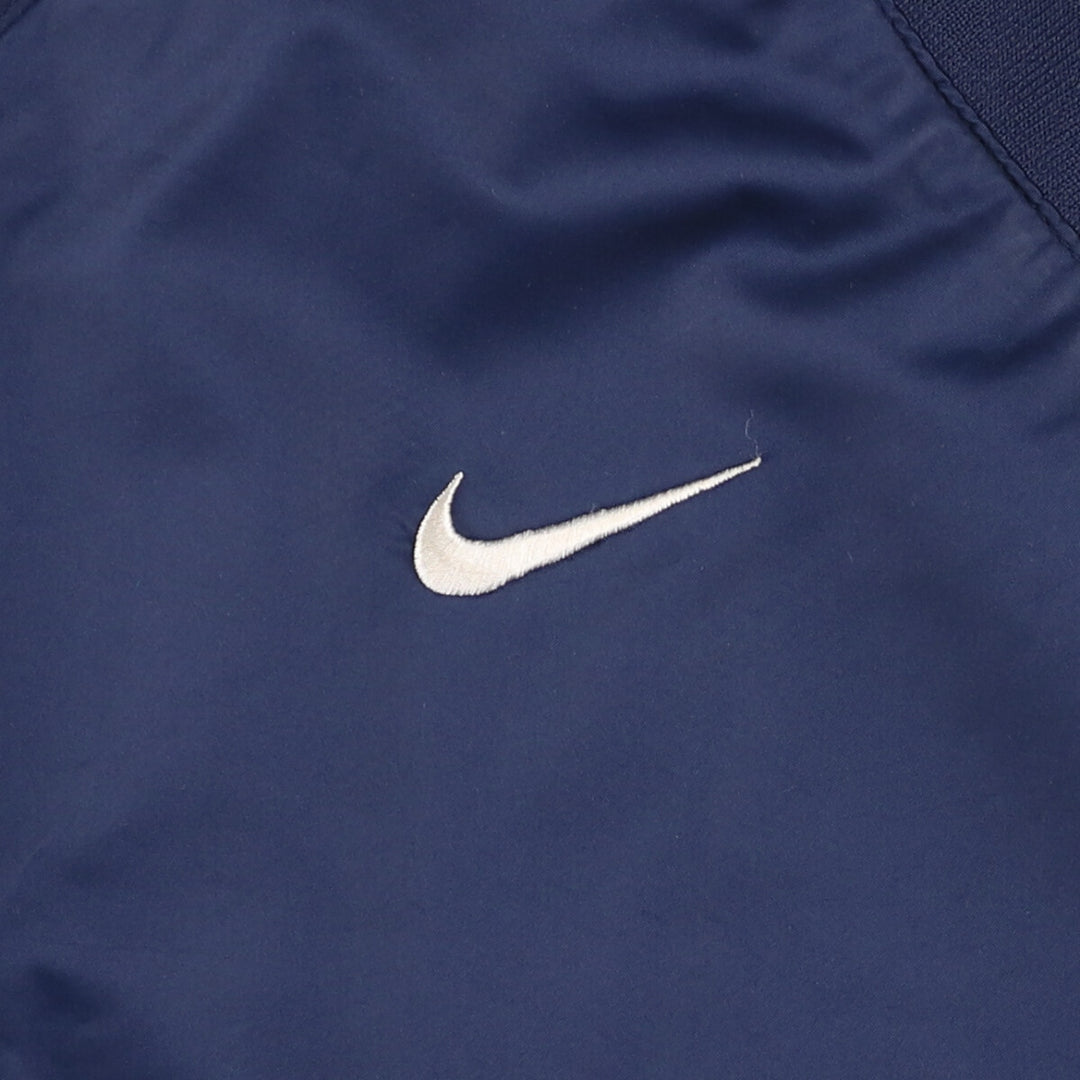 00'S Nike NIKE TEAM College V-neck warm-up pullover, men's size L polyester navy blue type Vintage Second Hand