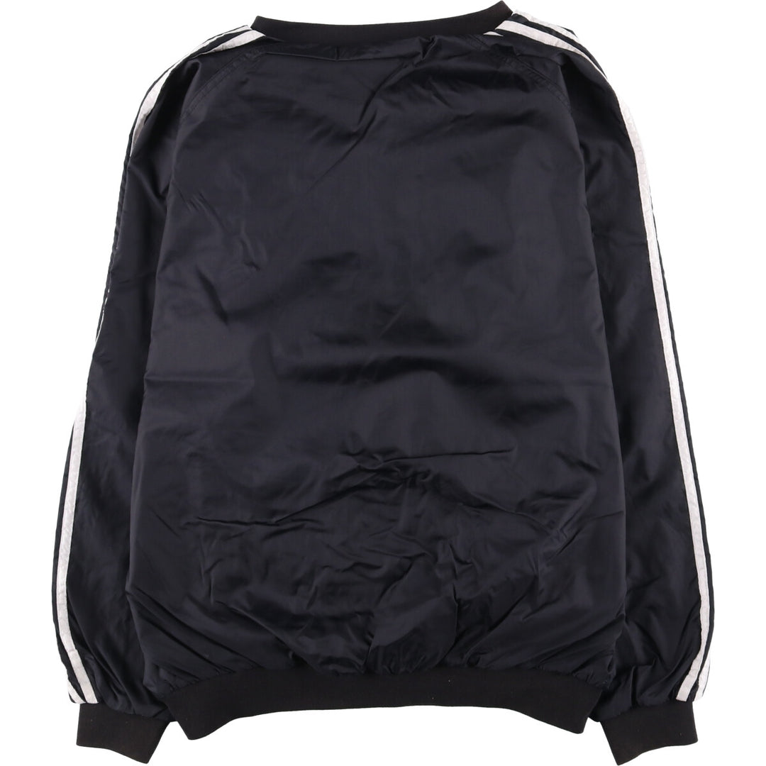 90'S Adidas Team V-neck nylon pullover, men's size M, vintage Nylon black type Vintage Second Hand
