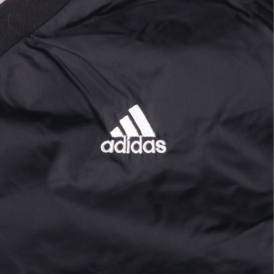 90'S Adidas Team V-neck nylon pullover, men's size M, vintage Nylon black type Vintage Second Hand