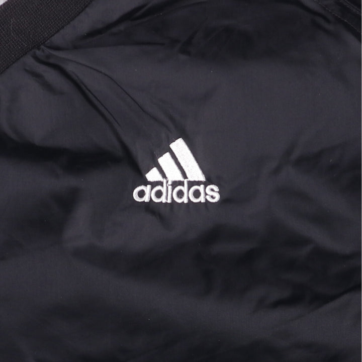 90'S Adidas Team V-neck nylon pullover, men's size M, vintage Nylon black type Vintage Second Hand