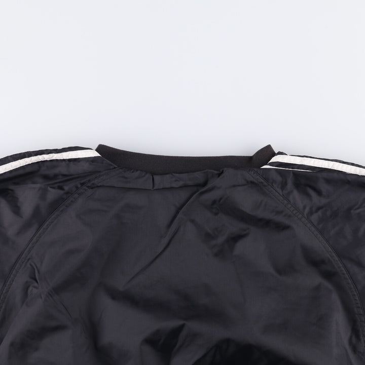 90'S Adidas Team V-neck nylon pullover, men's size M, vintage Nylon black type Vintage Second Hand