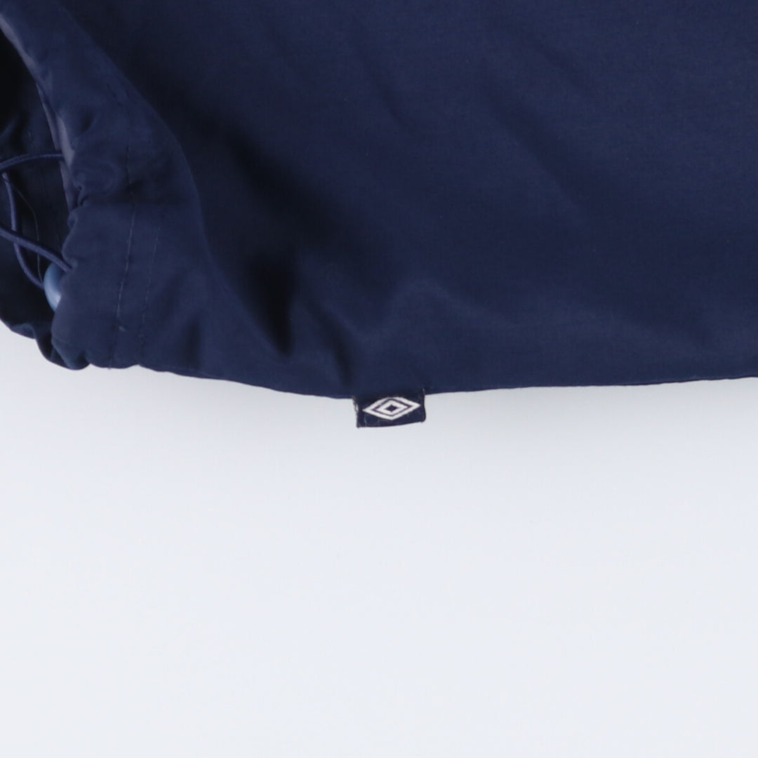 90'S UMBRO V-neck warm-up pullover, men's size M, vintage polyester navy blue type Vintage Second Hand