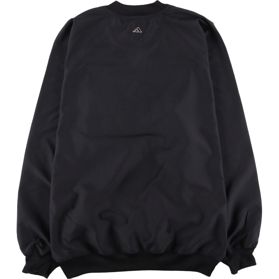 90'S Adidas Golf V-neck warm-up pullover, men's size L, vintage polyester black type Vintage Second Hand