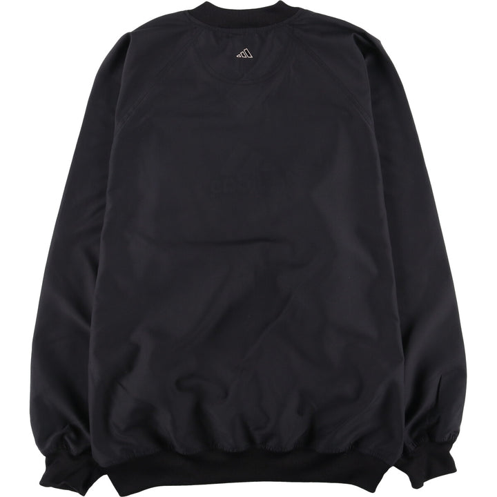 90'S Adidas Golf V-neck warm-up pullover, men's size L, vintage polyester black type Vintage Second Hand