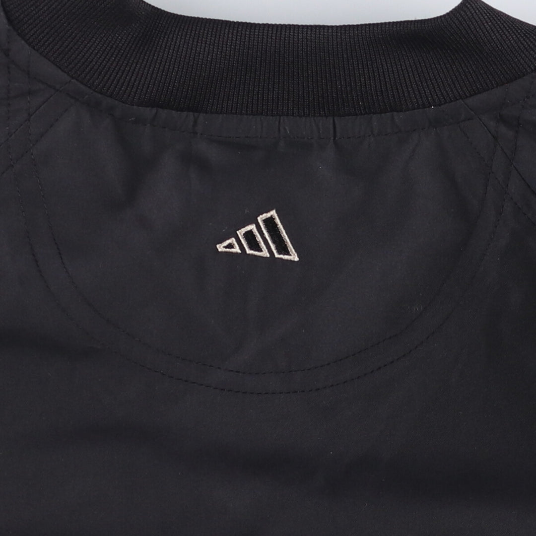 90'S Adidas Golf V-neck warm-up pullover, men's size L, vintage polyester black type Vintage Second Hand