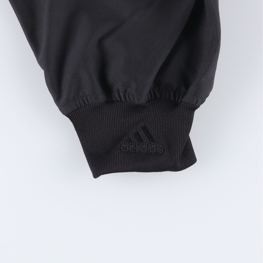 90'S Adidas Golf V-neck warm-up pullover, men's size L, vintage polyester black type Vintage Second Hand