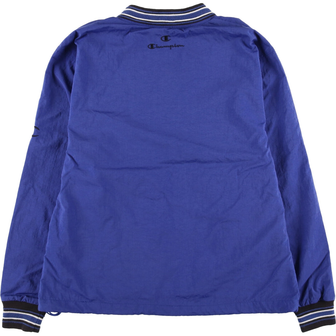 90'S Champion V-neck nylon pullover, men's size M, vintage Nylon blue type Vintage Second Hand