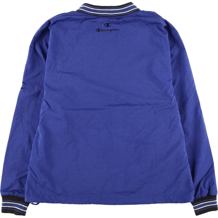 90'S Champion V-neck nylon pullover, men's size M, vintage Nylon blue type Vintage Second Hand