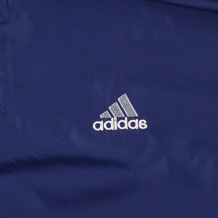 90'S Adidas Half Snap Warm-Up Pullover Men's Size L Vintage polyester navy blue type Vintage Second Hand