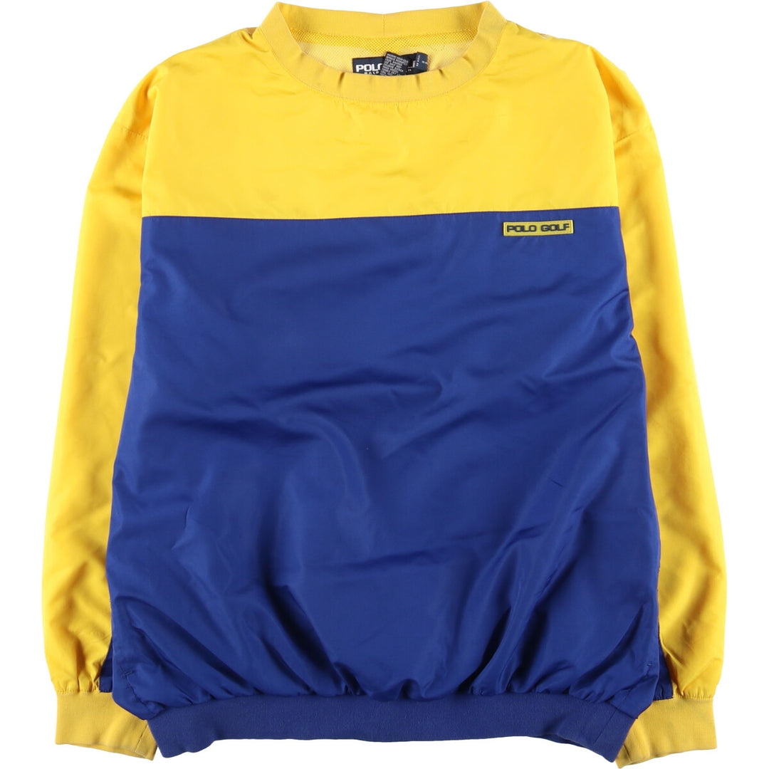 Ralph Lauren POLO GOLF Warm-up pullover for men, size M polyester yellow type Vintage Second Hand