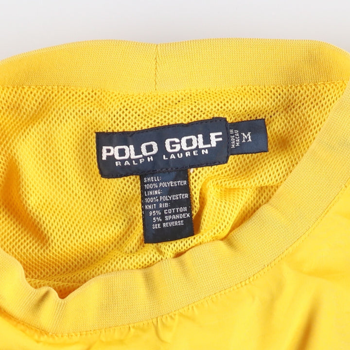 Ralph Lauren POLO GOLF Warm-up pullover for men, size M polyester yellow type Vintage Second Hand