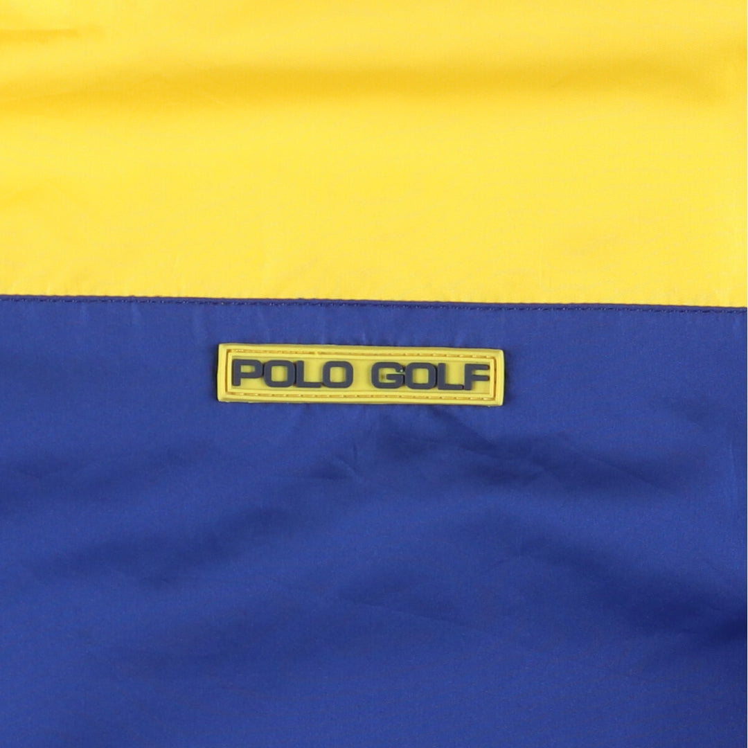 Ralph Lauren POLO GOLF Warm-up pullover for men, size M polyester yellow type Vintage Second Hand