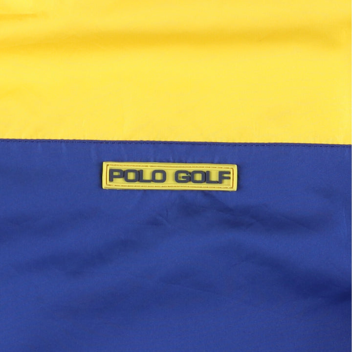 Ralph Lauren POLO GOLF Warm-up pullover for men, size M polyester yellow type Vintage Second Hand