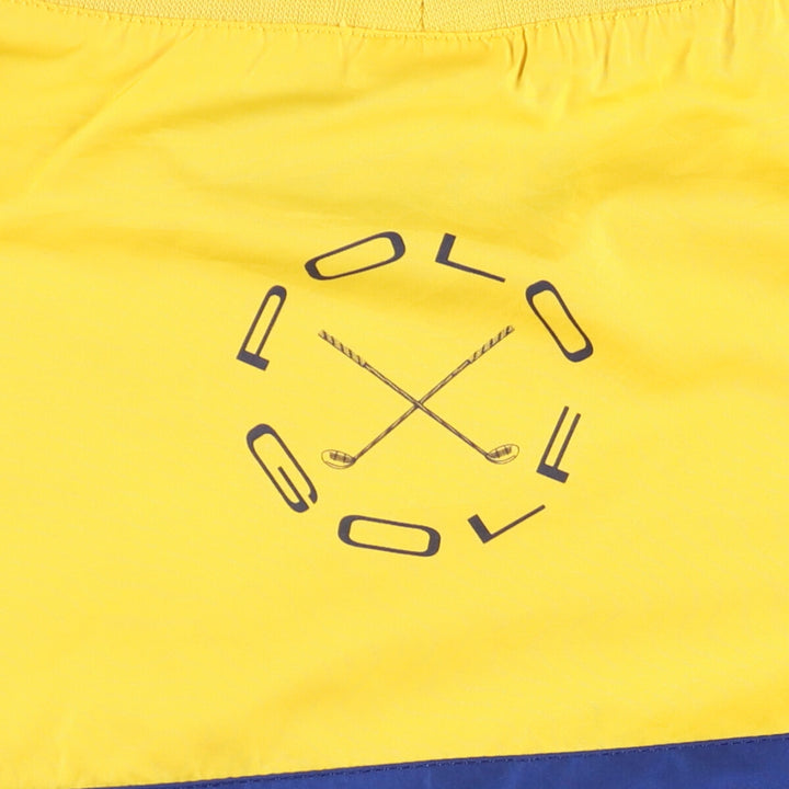 Ralph Lauren POLO GOLF Warm-up pullover for men, size M polyester yellow type Vintage Second Hand