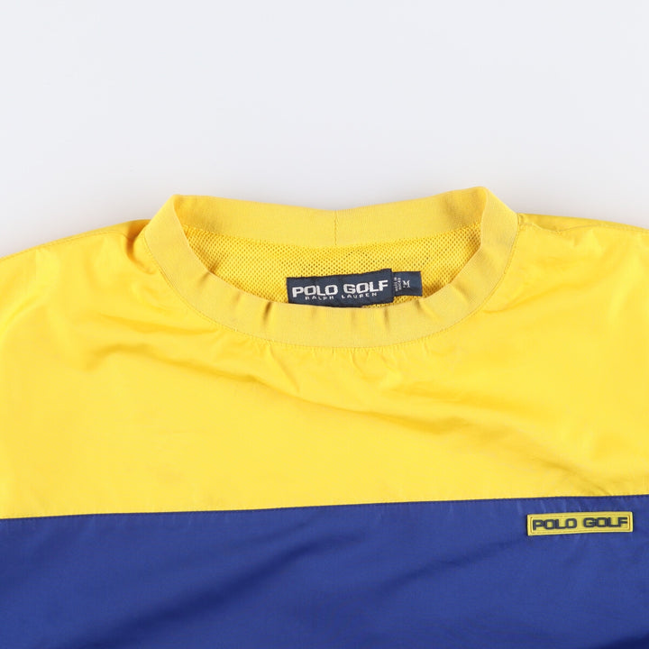 Ralph Lauren POLO GOLF Warm-up pullover for men, size M polyester yellow type Vintage Second Hand
