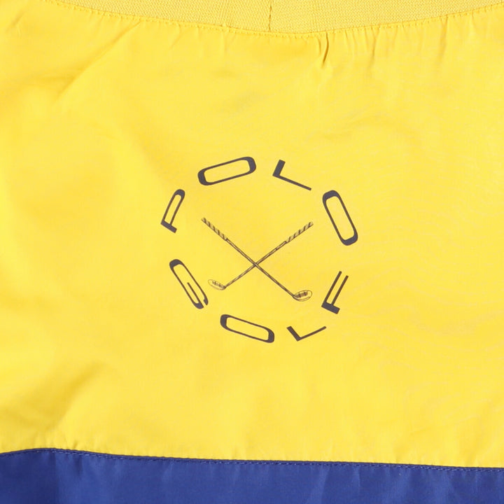 Ralph Lauren POLO GOLF Warm-up pullover for men, size M polyester yellow type Vintage Second Hand