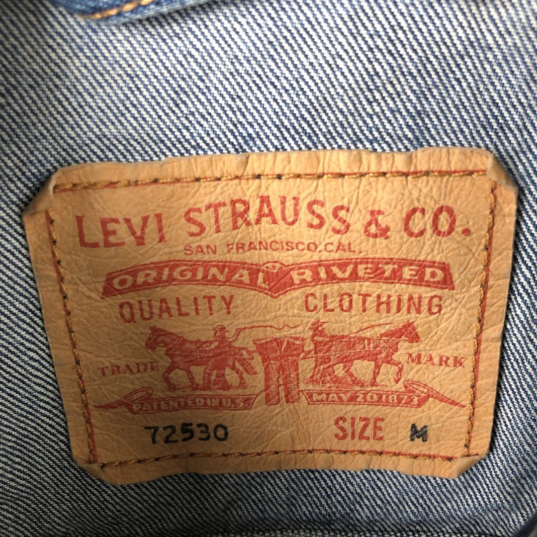 Levi's 72530 Euro Model Denim Jacket, Jean Jacket, Men's M Size cotton blue type Vintage Second Hand
