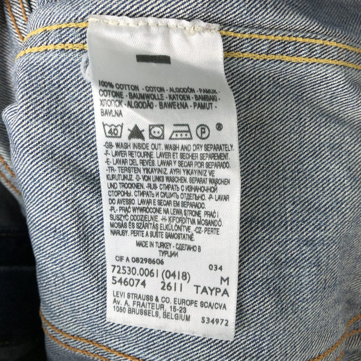 Levi's 72530 Euro Model Denim Jacket, Jean Jacket, Men's M Size cotton blue type Vintage Second Hand
