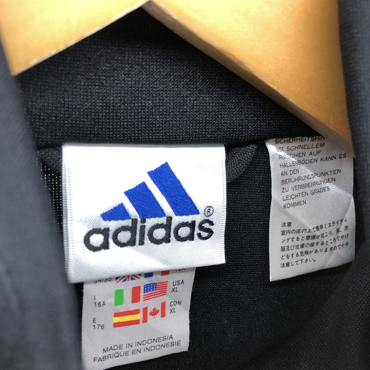 00'S adidas CLIMALITE jersey track jacket, men's XL size polyester black type Vintage Second Hand