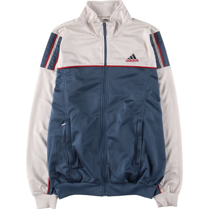 00'S adidas back logo jersey track jacket men's size L polyester blue type Vintage Second Hand