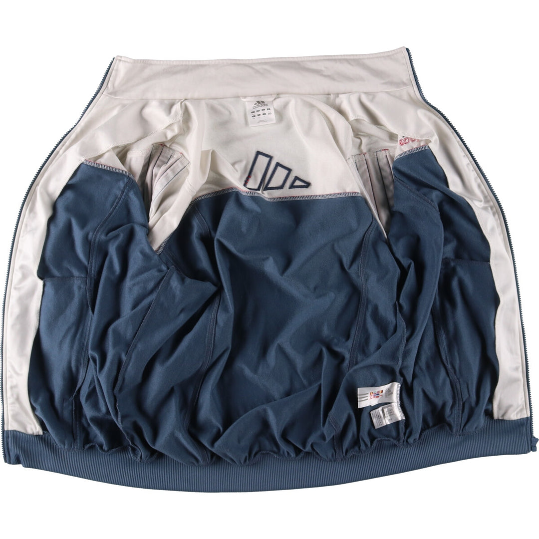 00'S adidas back logo jersey track jacket men's size L polyester blue type Vintage Second Hand