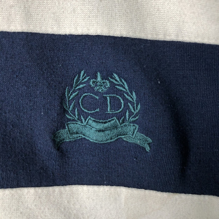80s-90'S Christian Dior Full Zip Sweatshirt, Men's M Size Vintage Polyester (lining) navy blue type Vintage Second Hand