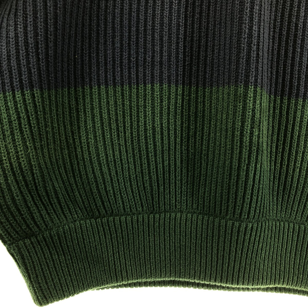 Vintage 90'S Tommy Hilfiger striped cotton knit sweater, size XL, men's cotton navy blue type Vintage Second Hand