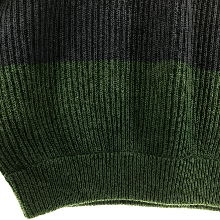 Vintage 90'S Tommy Hilfiger striped cotton knit sweater, size XL, men's cotton navy blue type Vintage Second Hand