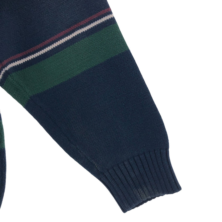 Vintage 90'S Dockers Check Pattern Cotton Knit Sweater, Men's Size L cotton navy blue type Vintage Second Hand