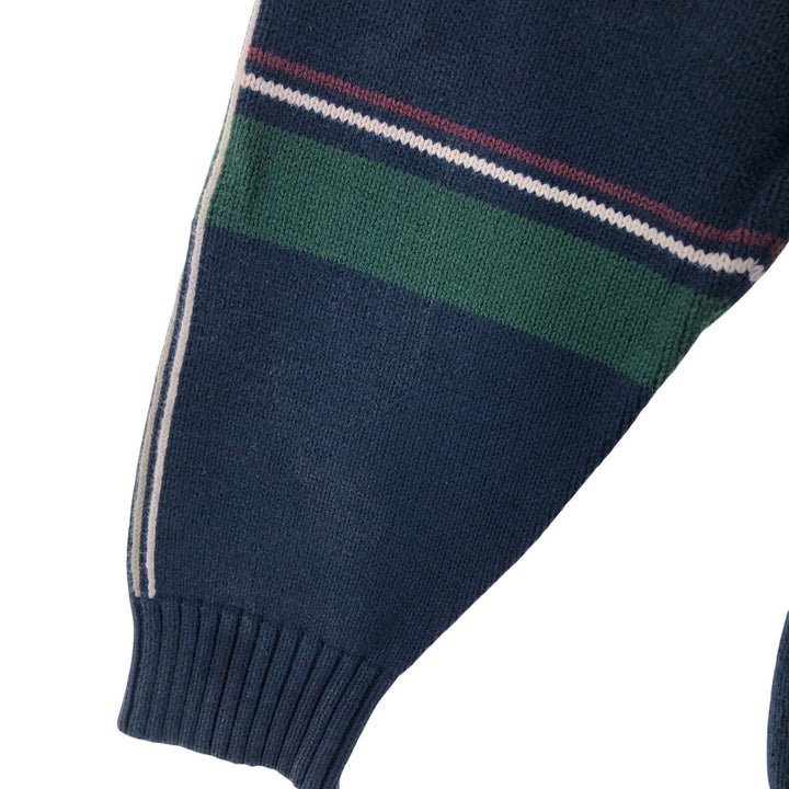 Vintage 90'S Dockers Check Pattern Cotton Knit Sweater, Men's Size L cotton navy blue type Vintage Second Hand