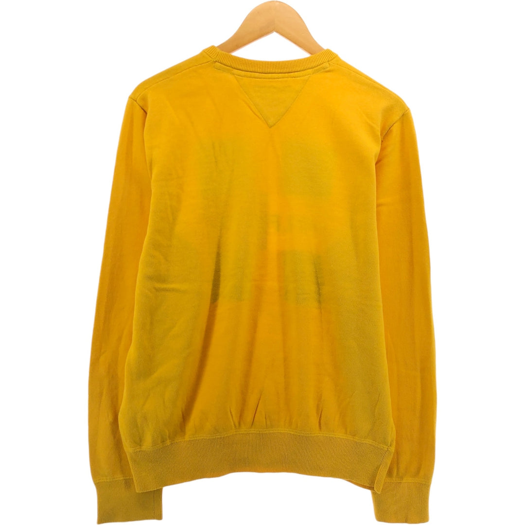 Tommy Hilfiger Cotton Knit Sweater, Men's Size L cotton yellow type Vintage Second Hand