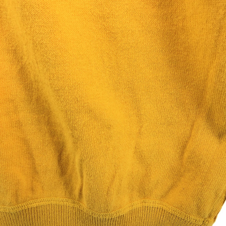 Tommy Hilfiger Cotton Knit Sweater, Men's Size L cotton yellow type Vintage Second Hand