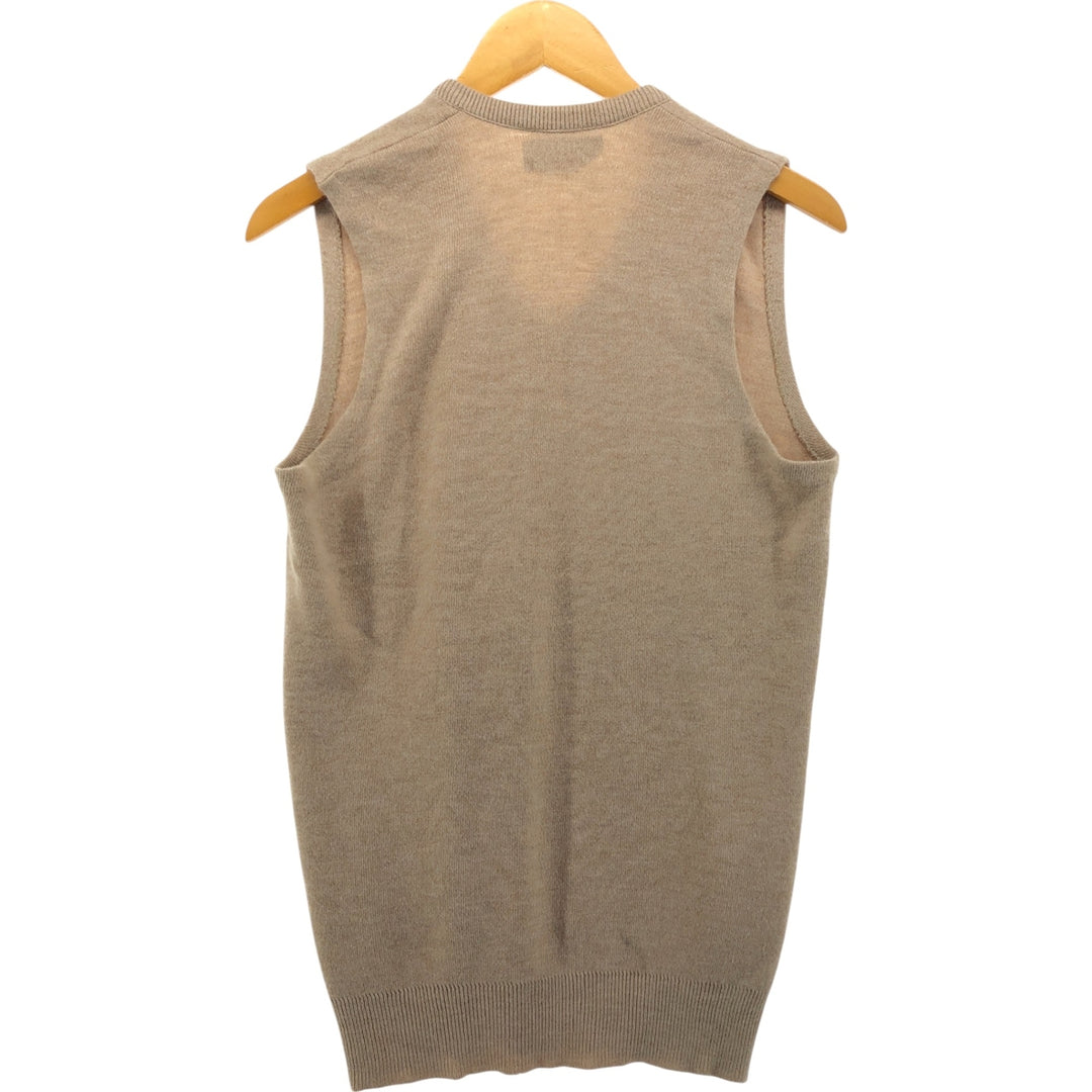 ROBERT BRUCE V-neck cashmere knit vest, made in USA, men's size M unclear Beige type Vintage Second Hand