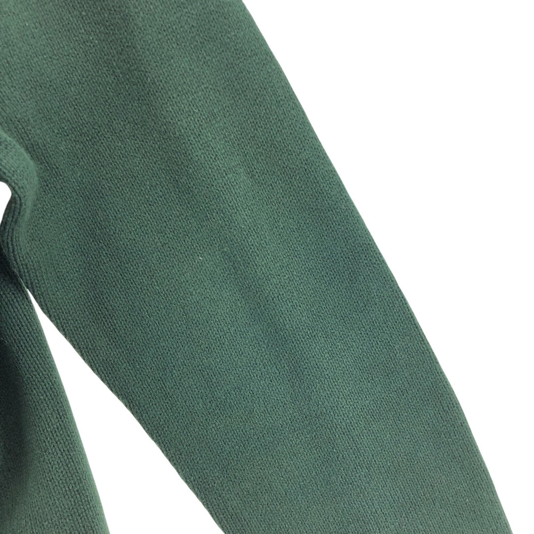 Eddie Bauer Men's Henley Cotton Knit Half-Button Sweater, Size L cotton Green type dark green Vintage Second Hand
