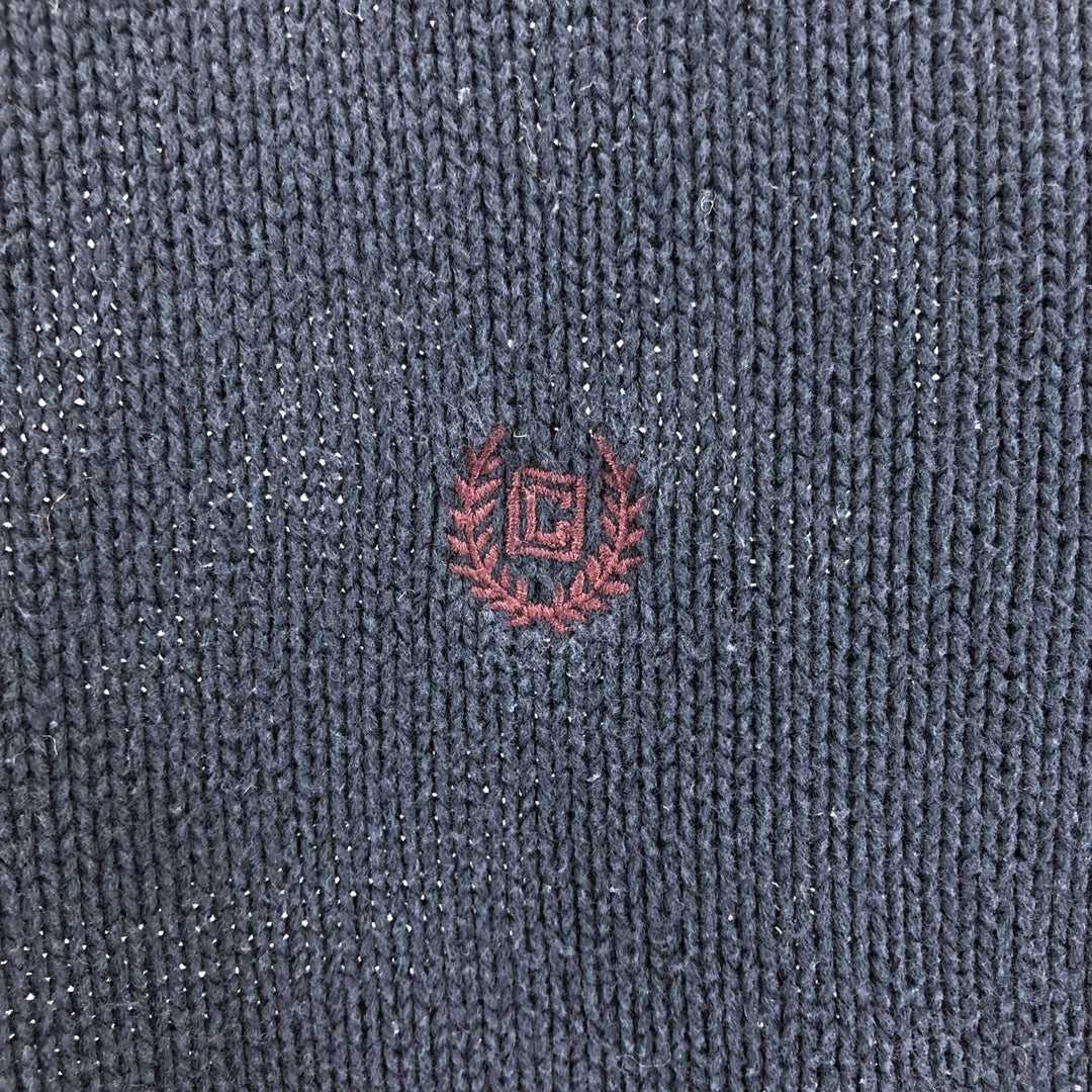 CHAPS Cotton Knit Half-Zip Sweater, Men's, XXL cotton navy blue type Vintage Second Hand