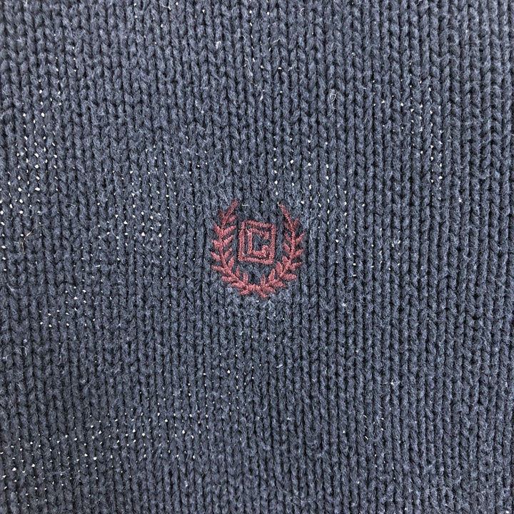 CHAPS Cotton Knit Half-Zip Sweater, Men's, XXL cotton navy blue type Vintage Second Hand
