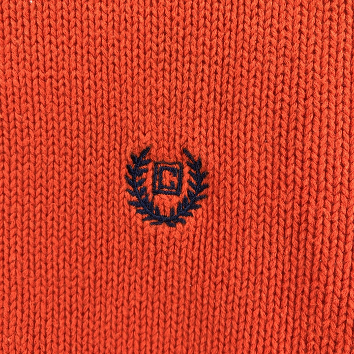 Chaps Cotton Knit Sweater, Men's Size L cotton orange type Vintage Second Hand