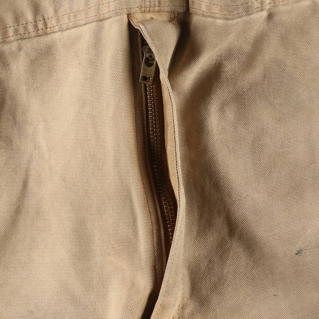 00'S Carhartt Double Knee Duck Overalls Made in USA Men's W38 cotton Beige type Vintage Second Hand