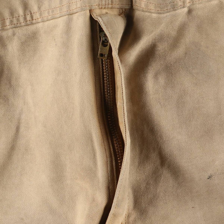 00'S Carhartt Double Knee Duck Overalls Made in USA Men's W38 cotton Beige type Vintage Second Hand