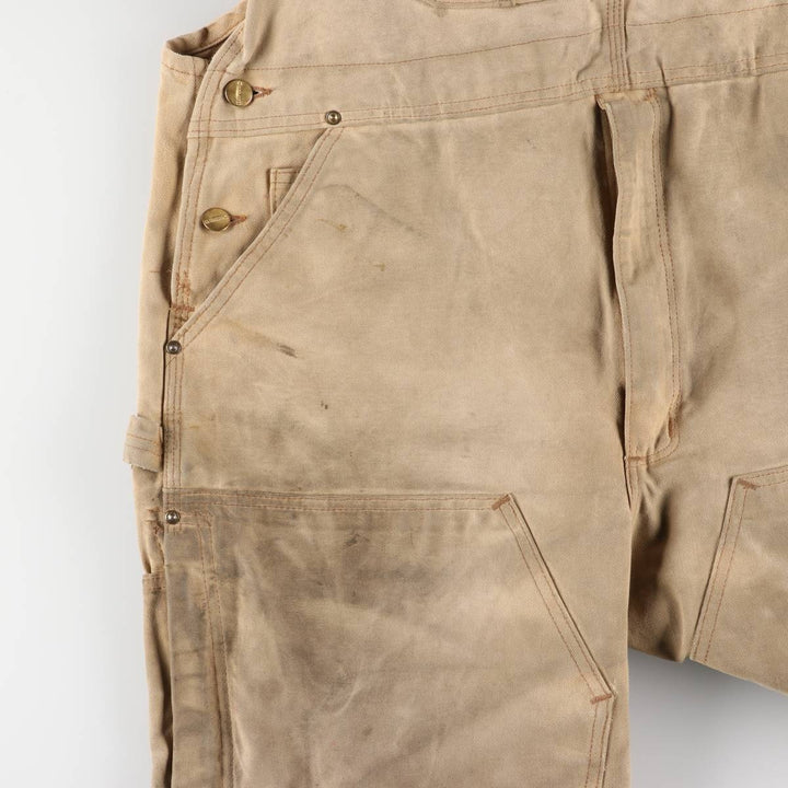 00'S Carhartt Double Knee Duck Overalls Made in USA Men's W38 cotton Beige type Vintage Second Hand