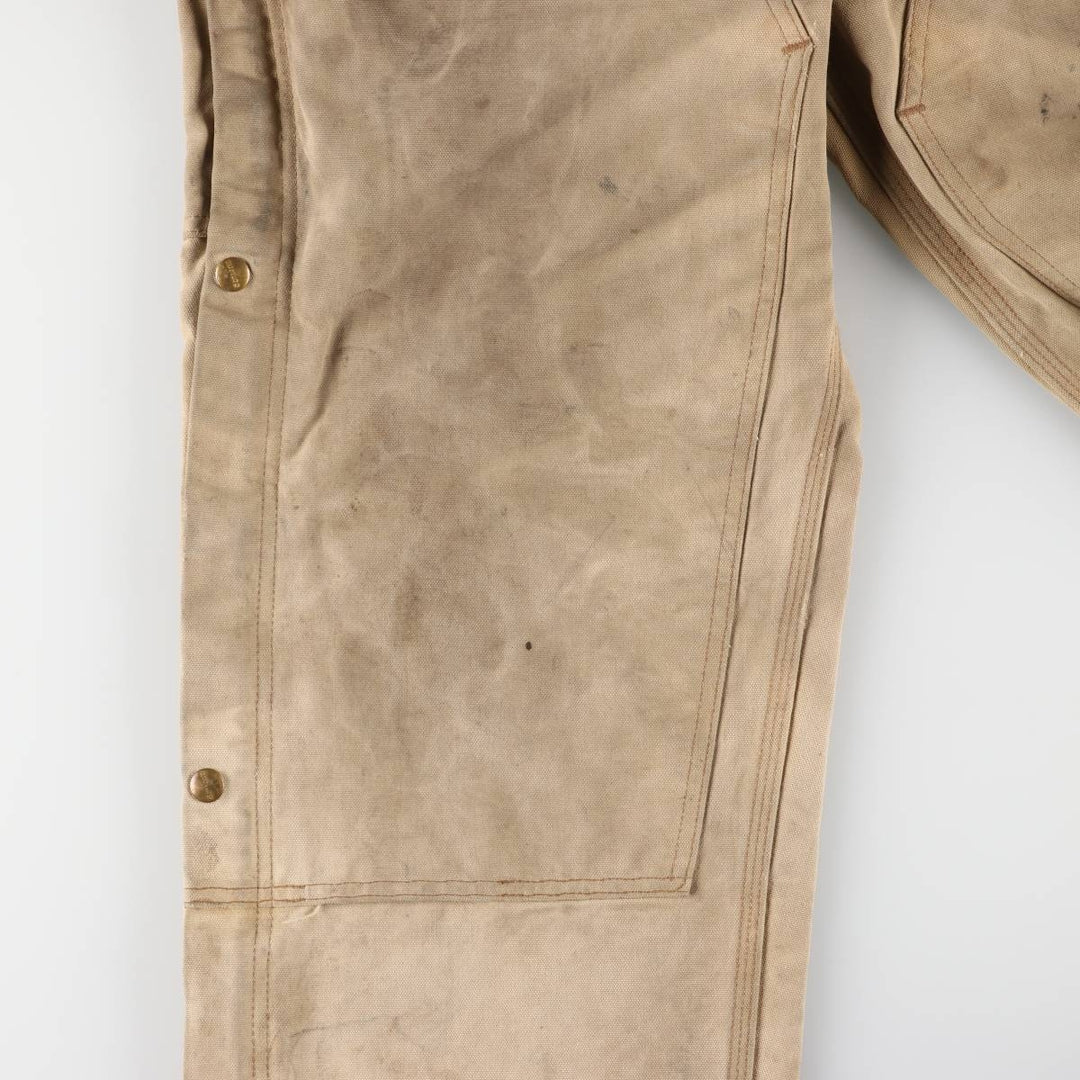 00'S Carhartt Double Knee Duck Overalls Made in USA Men's W38 cotton Beige type Vintage Second Hand